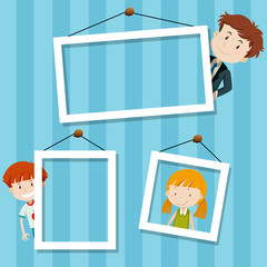 family frame background scene
