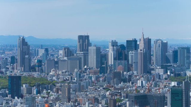 東京風景　タイムラプス　高層ビル群　2019年4月