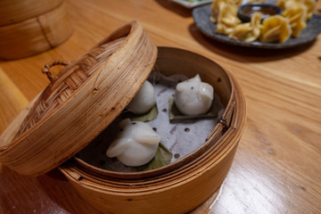 Dumplings served on various Dishes
