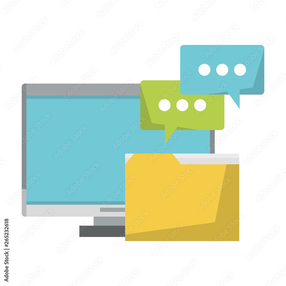 Poster computer with documents folder