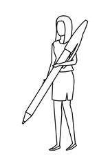 Obraz premium elegant businesswoman with pen
