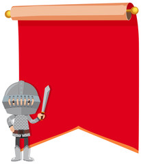 Knight on paper template