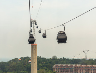 Fototapeta na wymiar cable car in the Singapore
