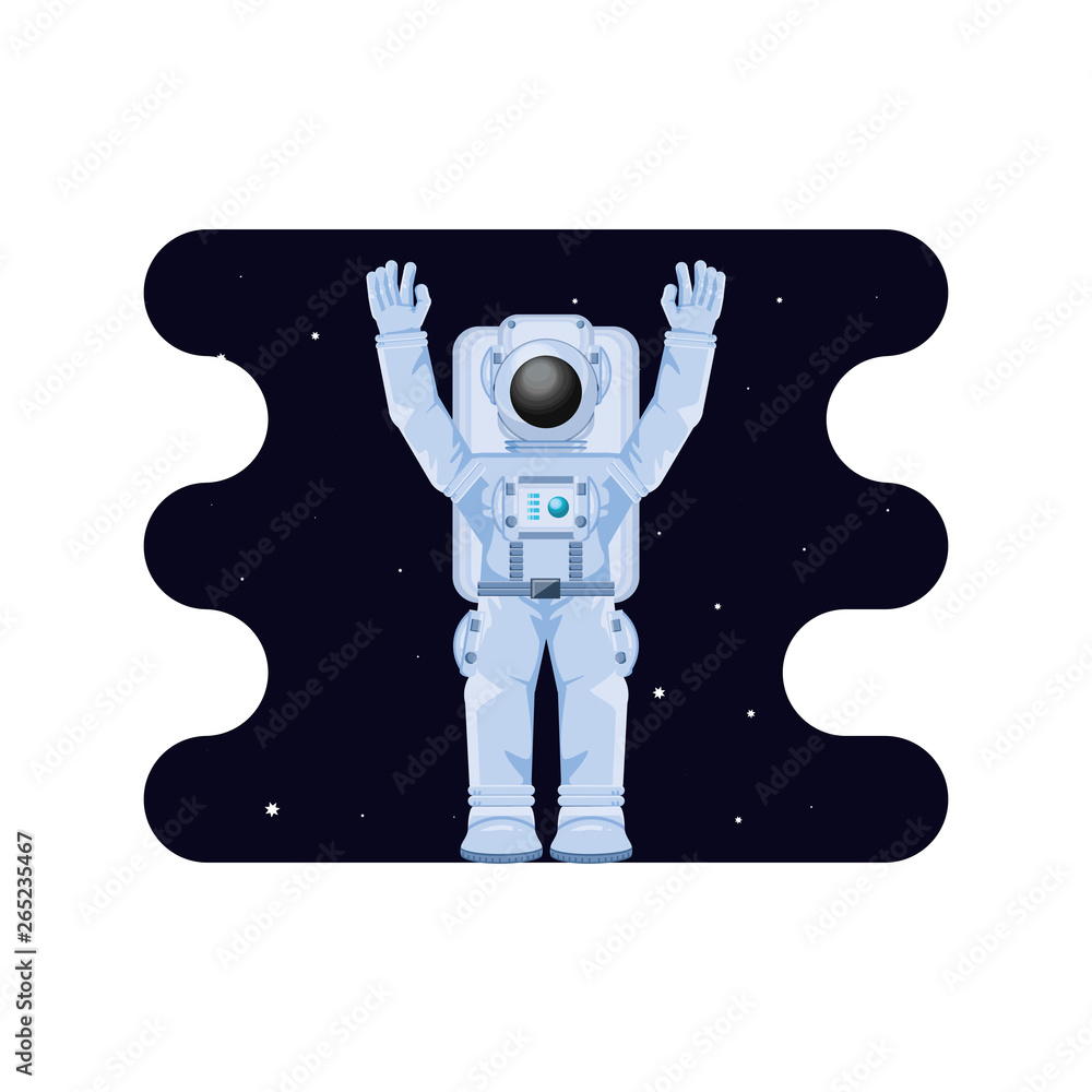 Canvas Prints astronaut character in space scene