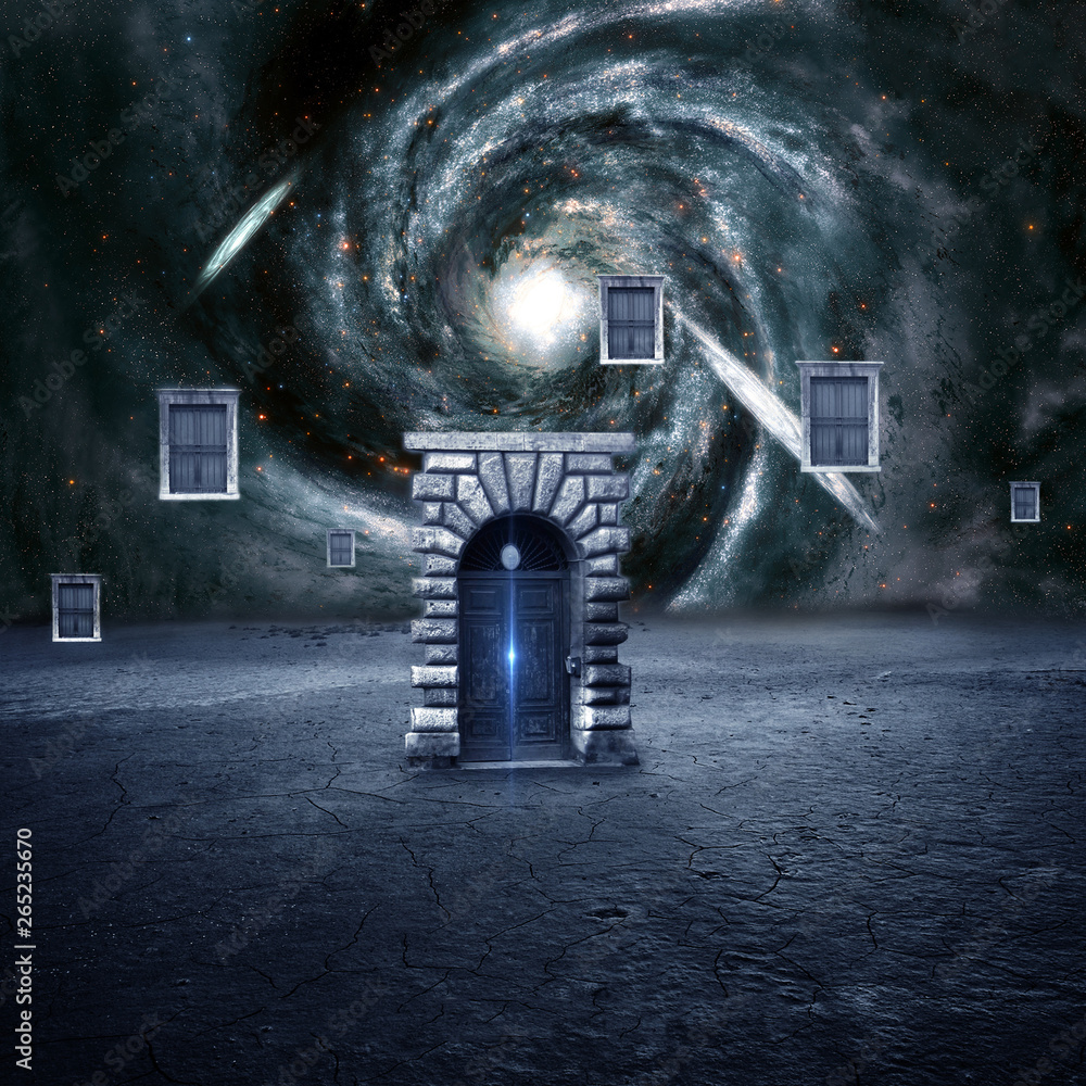 Canvas Prints colorful 3d rendering electrifying gates that leads to another dimension