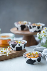 スライスオレンジのチョコレートケーキ