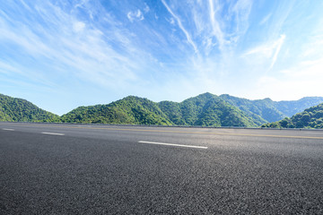 New highway road and beautiful mountain natural landscape