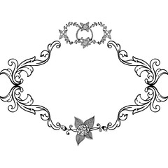 Vector illustration greeting card with illustration design of flower frame