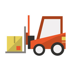 Forklift with box vehicle symbol
