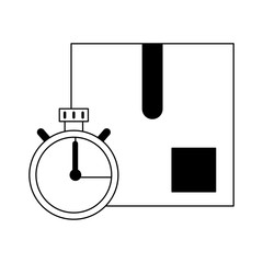 Delivery and logistics in black and white