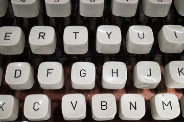 Detail of vintage type writer