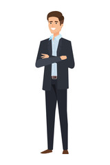 elegant businessman avatar character