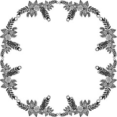 Obraz premium Vector illustration decoration pattern for floral frame