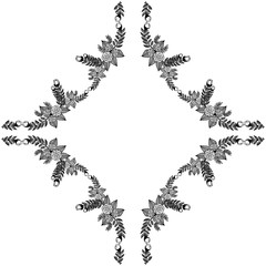 Fototapeta premium Vector illustration decoration pattern for floral frame