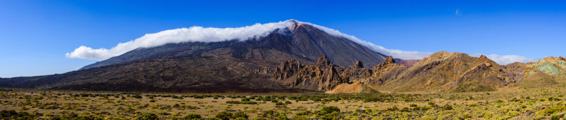 Incredible panorama of the Teide volcano and the rocks Garcia Roques.Canary Islands..Spain © alexanderkonsta