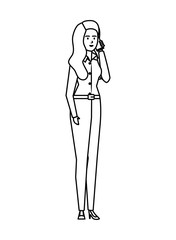 elegant businesswoman calling with smartphone