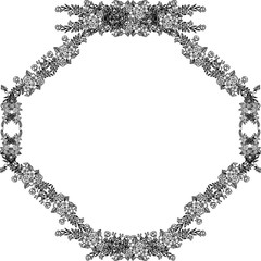 Vector illustration of backdrop white for flower frame