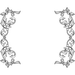 Vector illustration pattern wreath frame for invitation card