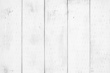White Wooden Fence Texture Background.