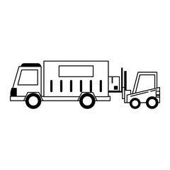 Delivery and logistics in black and white