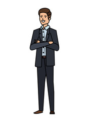Obraz premium elegant businessman avatar character