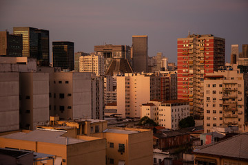 Sunset downtown Rio de Janeiro