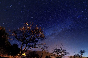 Fototapeta na wymiar Watch the beautiful Galaxy starry sky in Taiwan.