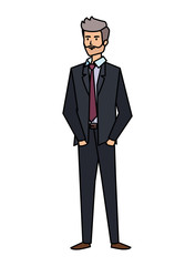elegant businessman avatar character