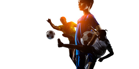 Abstract soccer theme - hottest match moments