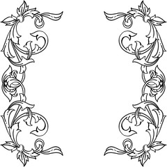 Vector illustration various style design for flower frame