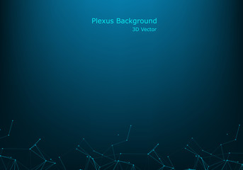 Abstract technology background. Science background. Big data. Background vector. Plexus effect. Network connection structure. Vector illustration.