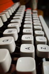 Detail of vintage type writer