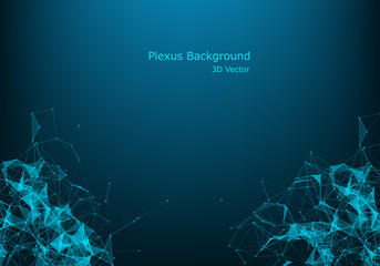 Abstract graphic consisting of points, lines and connection, Internet technology .Big data concept.