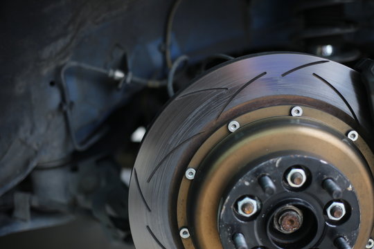 Car's disc brake detail