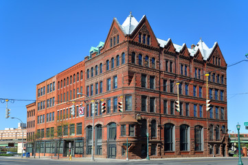 Fototapeta na wymiar Third National Bank Building was built in 1902 at Clinton Square in downtown Syracuse, New York State, USA.