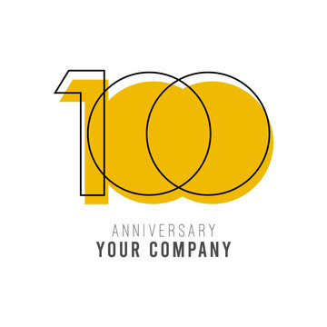 100 Year Anniversary Vector Template Design Illustration