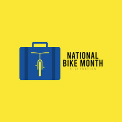 National Bike Month Vector Template Design Illustration