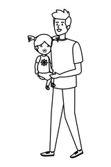 father with daughter characters