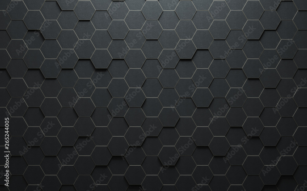 Aufkleber abstract 3d hexagons background design, 3d rendering,conceptual image.