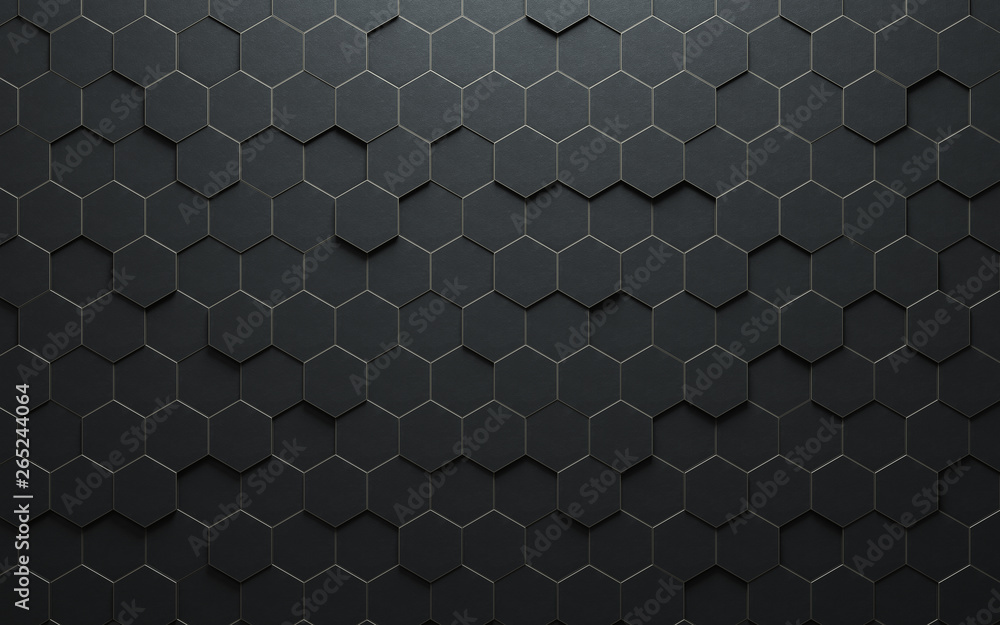 Aufkleber abstract 3d hexagons background design, 3d rendering,conceptual image.