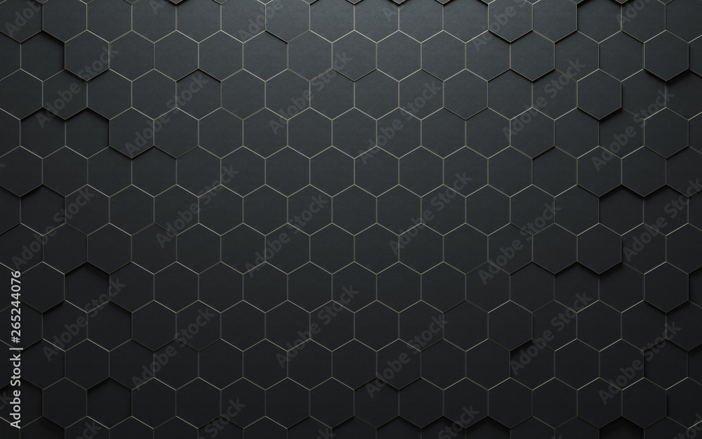 Aufkleber abstract 3d hexagons background design, 3d rendering,conceptual image.