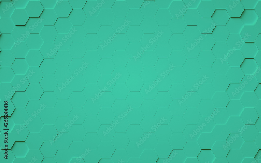 Aufkleber abstract 3d hexagons background design, 3d rendering,conceptual image.