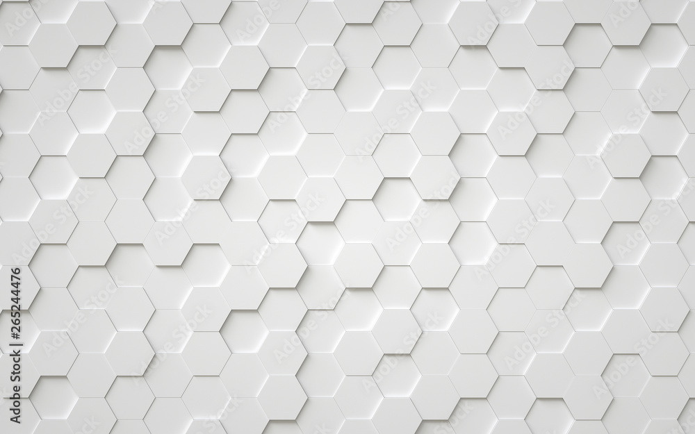 Aufkleber abstract 3d hexagons background design, 3d rendering,conceptual image.