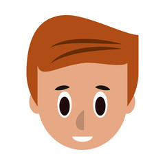 Young man face cartoon
