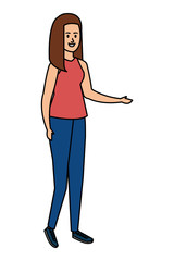 beautiful young woman character