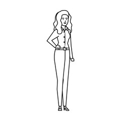 elegant businesswoman avatar character