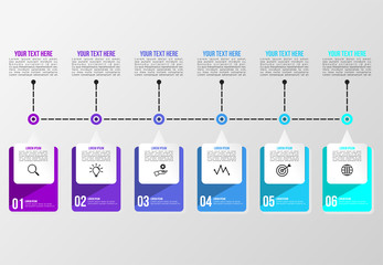 Vector Infographics Elements Template Design . Business Data Visualization Timeline with Marketing Icons most useful can be used for presentation, diagrams, annual reports, workflow layout