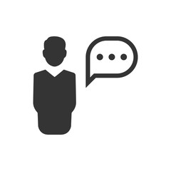 Business talking icon