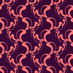 Abstract vector elements on vivid pattern. Vintage seamless design for fabric, web, wallpaper, wrapping paper etc.