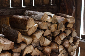 stack of firewood in the woodsmith